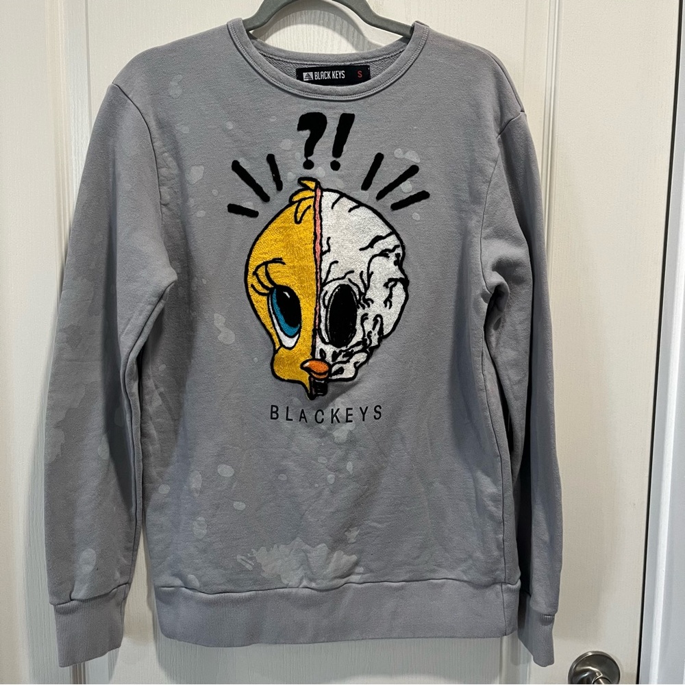 Black Keys Tweety Bird Looney Toon Crew Neck Sweatshirt